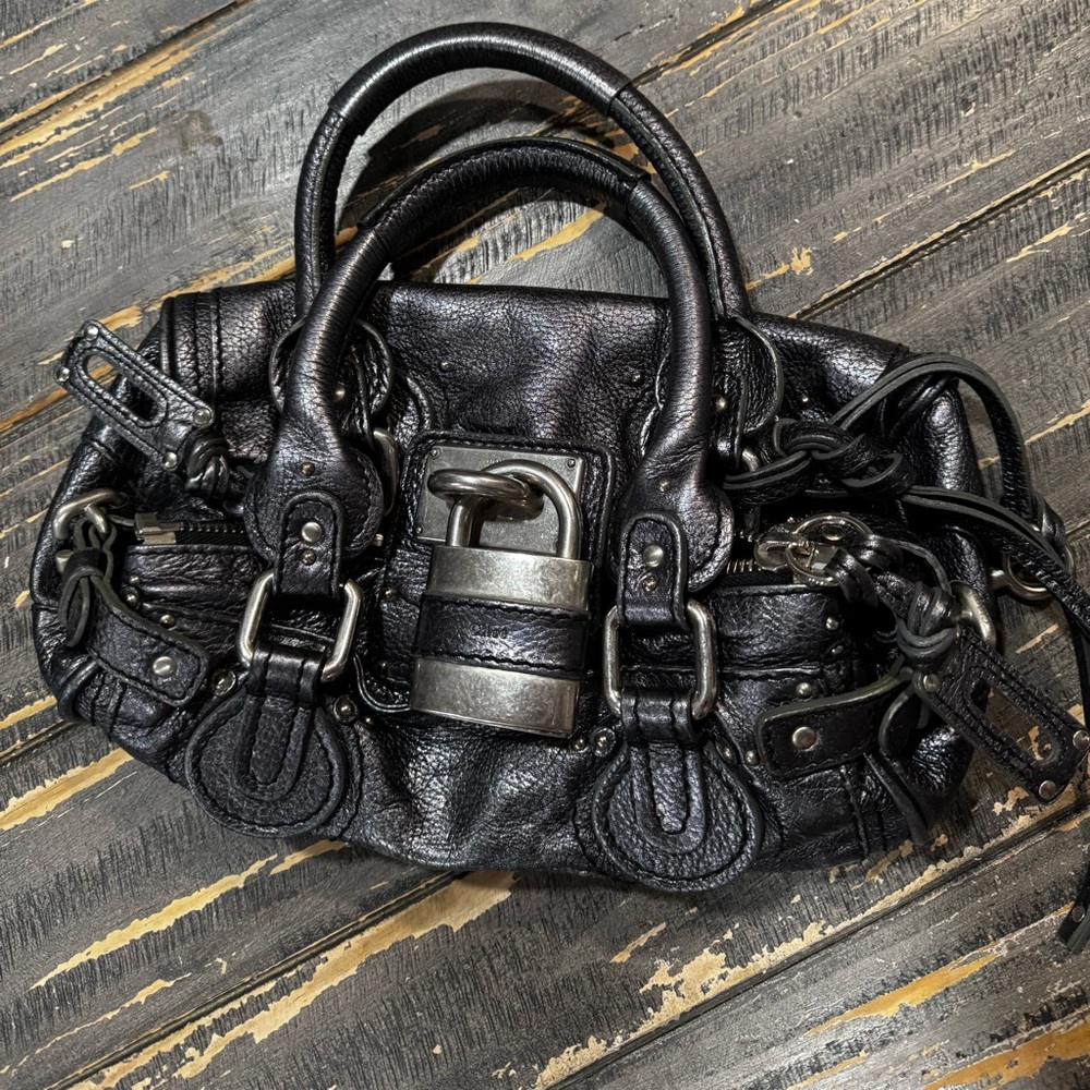 Chloe Black Leather Satchel